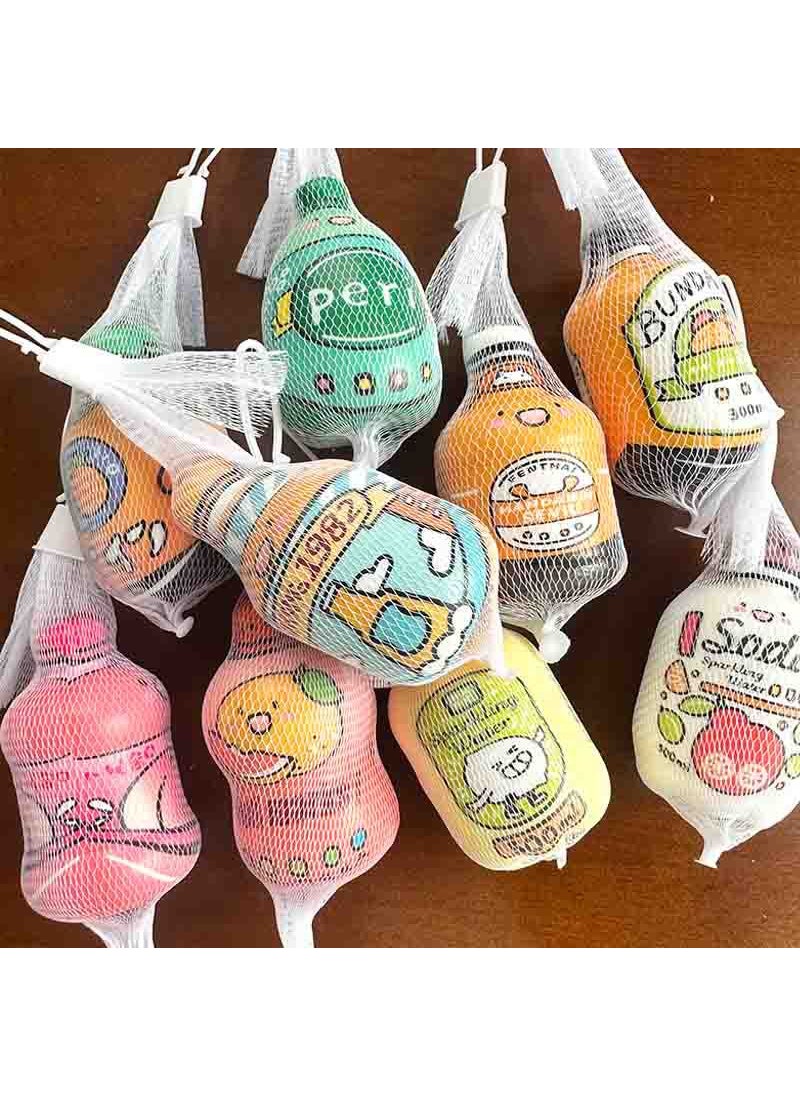 1 x 5 pcs Sanrio Squishy Stress Relief Slow Rebound Toy Bottle pinch 8cm mixed hair [mesh bag]