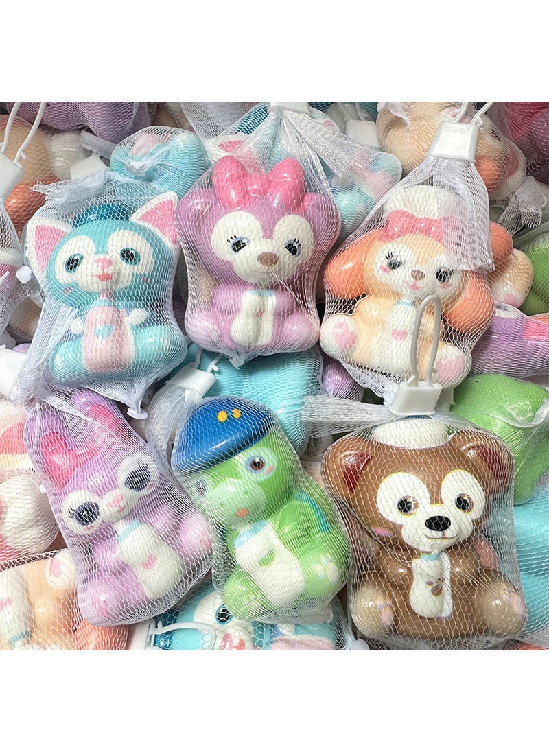 1 x 5 pcs Sanrio Squishy Stress Relief Slow Rebound Toy Xingdailu series mixed hair 8cm [mesh bag]