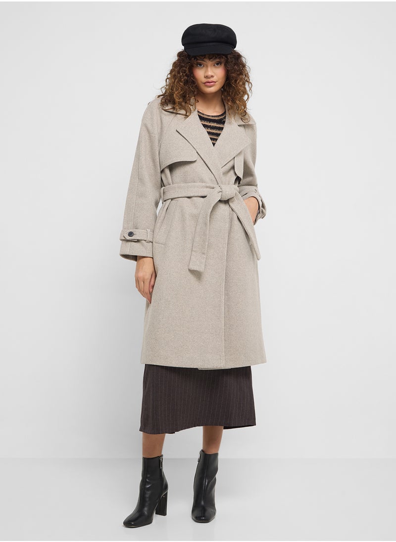 Tie Detail Coat