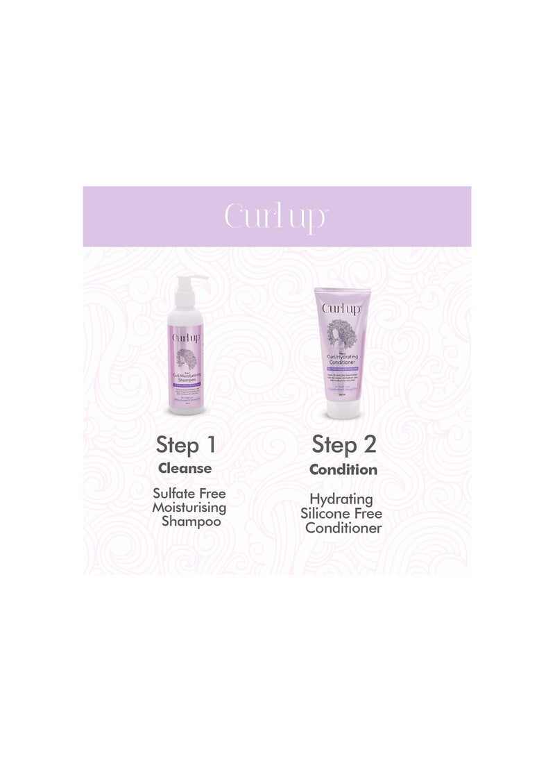 Curl Up Hair Wash Combo with Curly Hair Shampoo And Conditioner - For Dry Frizzy, Wavy & Curly Hair - Sulphate Paraben And Silicone Free (Combo of 2)-400ml