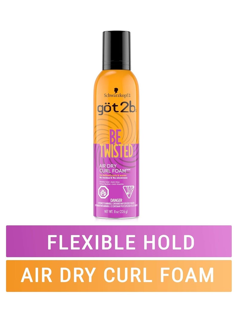 Got2b Be Twisted Air Dry Curl Foam, 8 oz