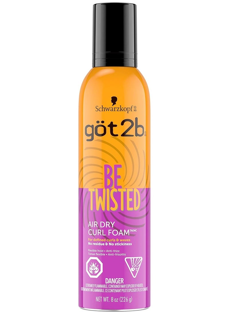 Got2b Be Twisted Air Dry Curl Foam, 8 oz