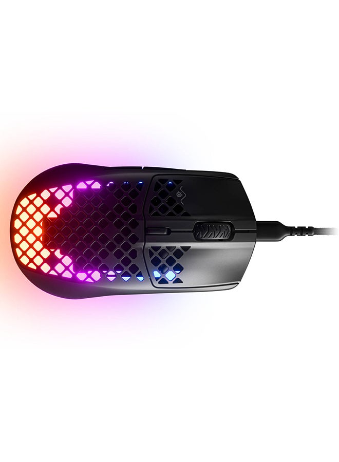 Aerox 3 Wired Ultra Lightweight Gaming Mouse - 8,500 CPI TrueMove Core Optical Sensor, 35G Acceleration, 300 IPS, 1ms Polling Rate, 6 Programmable Buttons, 3 RGB Zones, AquaBarrier Water & Dust Resistance, 59g, Ergonomic Right-Handed Design, Compatible with Windows, Mac, Chromebook, Xbox & Linux | 62611