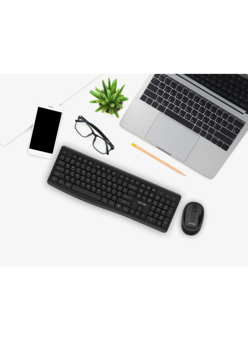 Porodo Dual Mode Wireless Keyboard Mouse Set