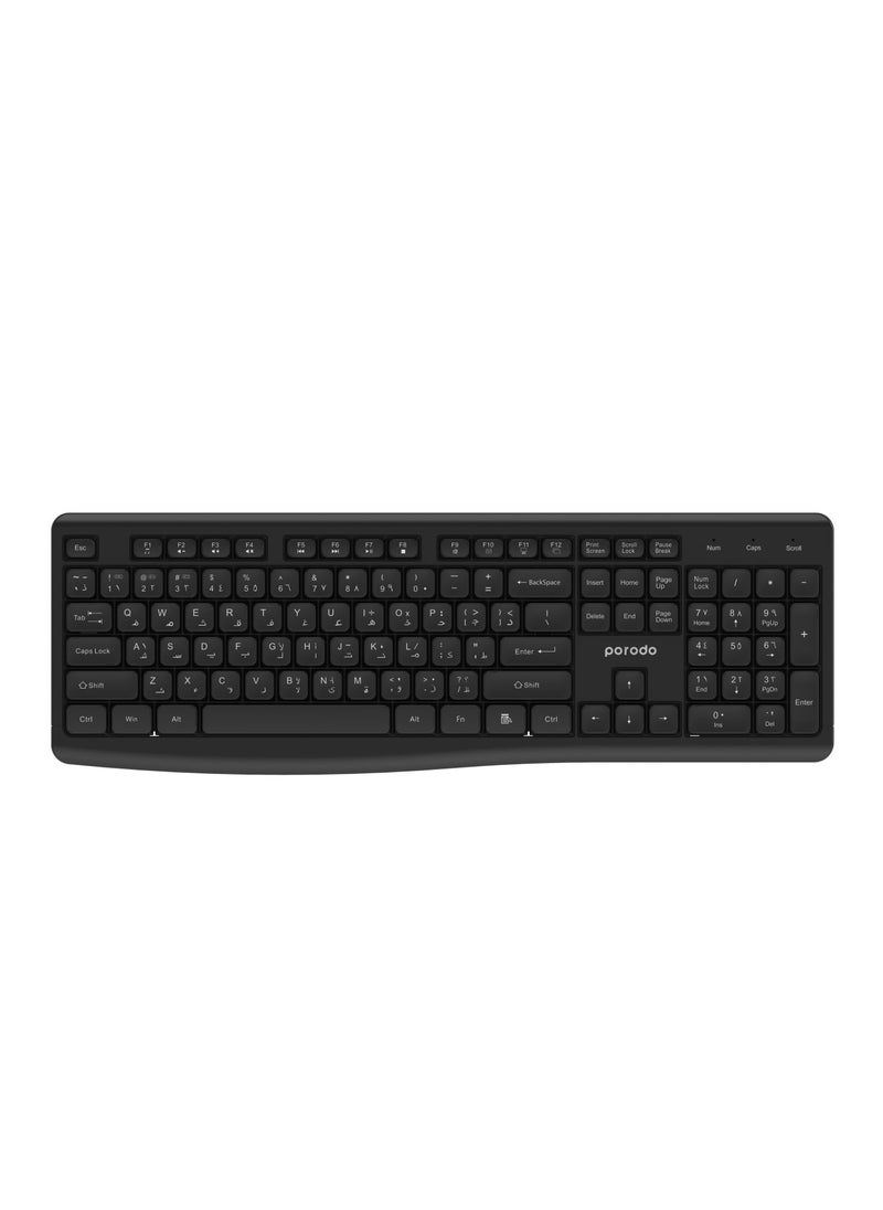 Porodo Dual Mode Wireless Keyboard Mouse Set