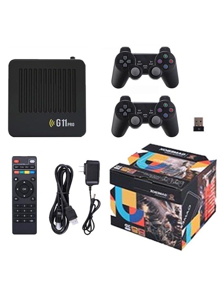 G11pro HD Retro Acrade Video Game Box, Game Stick Plug and Play TV Video Game Console Emulators with 2.4G Wireless Dual Controllers, 64G 3,000 Games