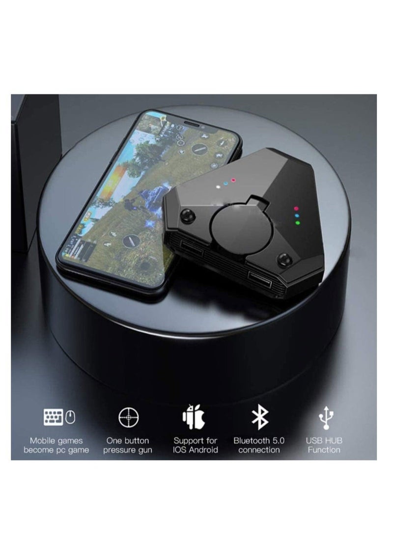 Bluetooth 5.0 Gamepad Keyboard Mouse Converter Pubg Mobile Android PUBG Controller Battledock Mobile Controller Gaming for iOS Ipad to PC Provide Gaming Experience