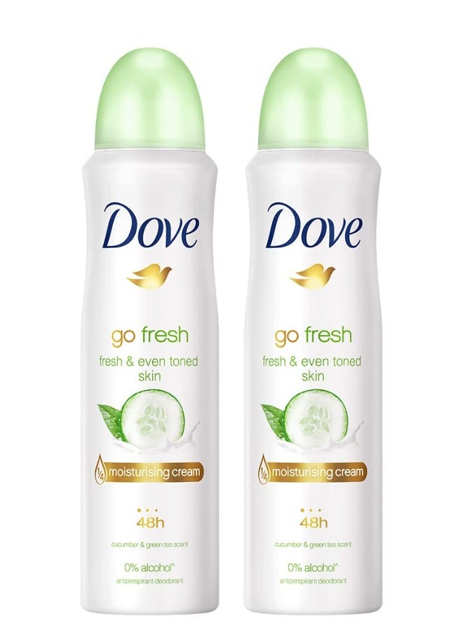 Dove Go Fresh Liquid Cucumber Deodorant For Women, 150Ml, 2 pack