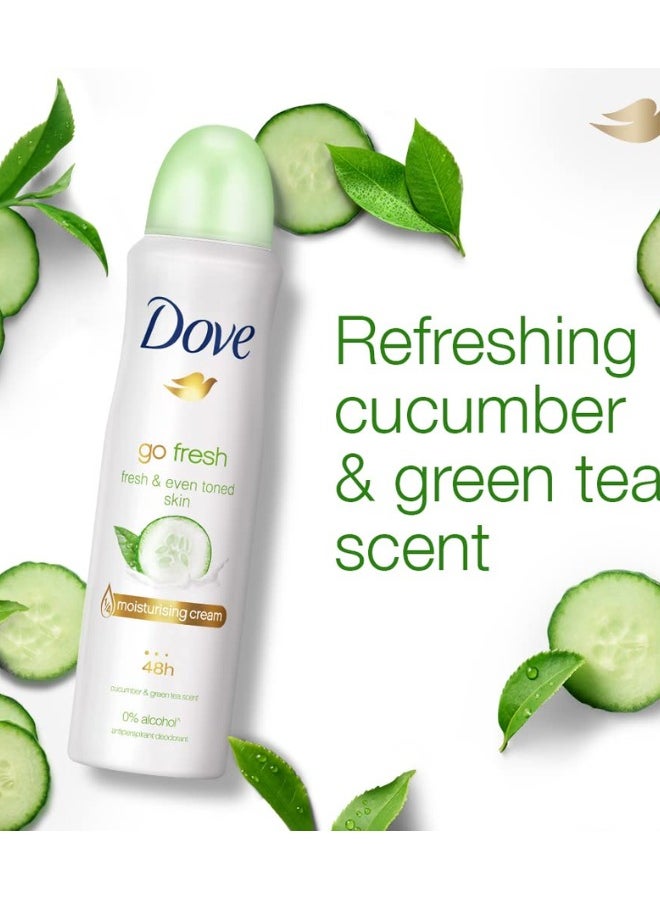 Dove Go Fresh Liquid Cucumber Deodorant For Women, 150Ml, 2 pack