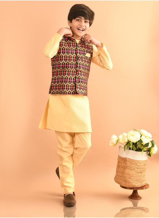 Kurta Pajama Set with Nehru Jacket