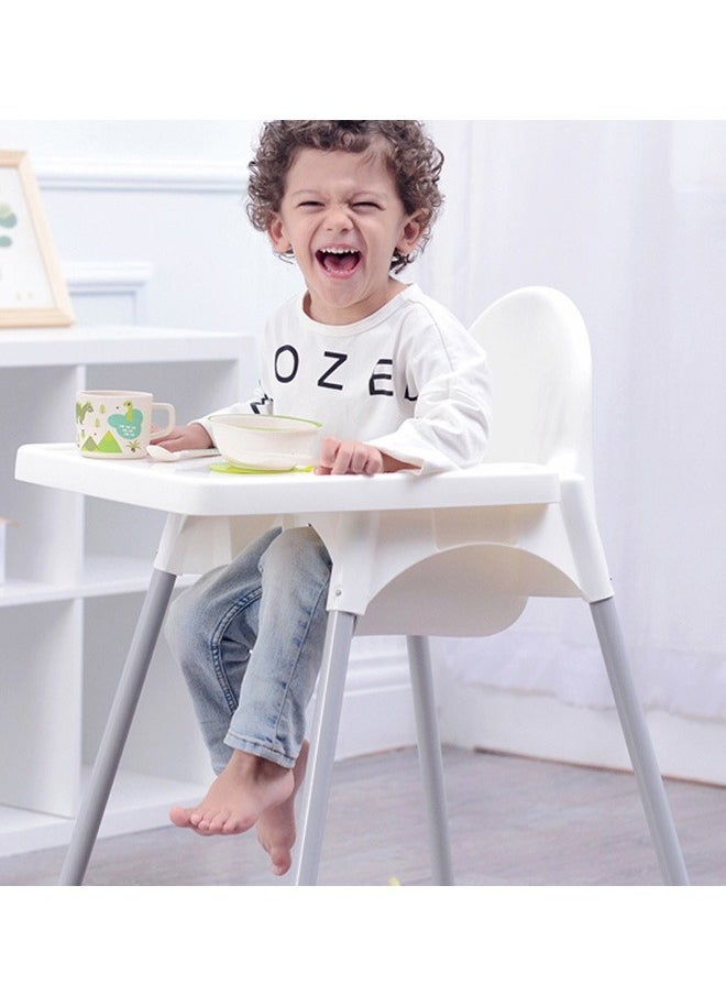 Baby Dining Chair, Portable Seat Folding, Simple Restaurant Children's Dining Table And Chair, Dining Chair Baby Chair, White