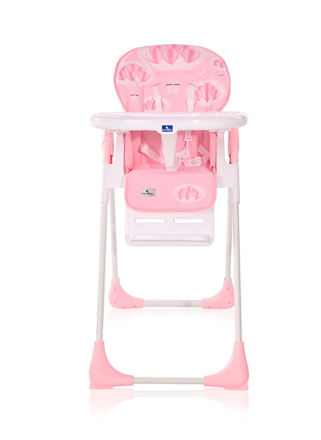 High Chair Cryspi, Hearts - Pink