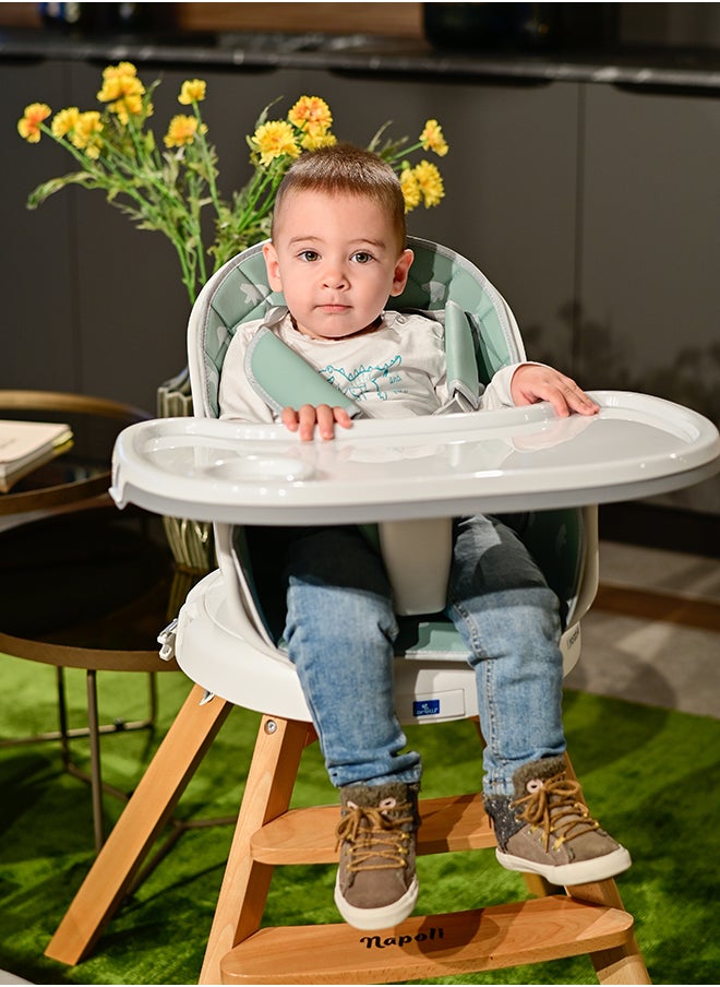 Feeding Chair Napoli With Rotation, Hexagons - Grey