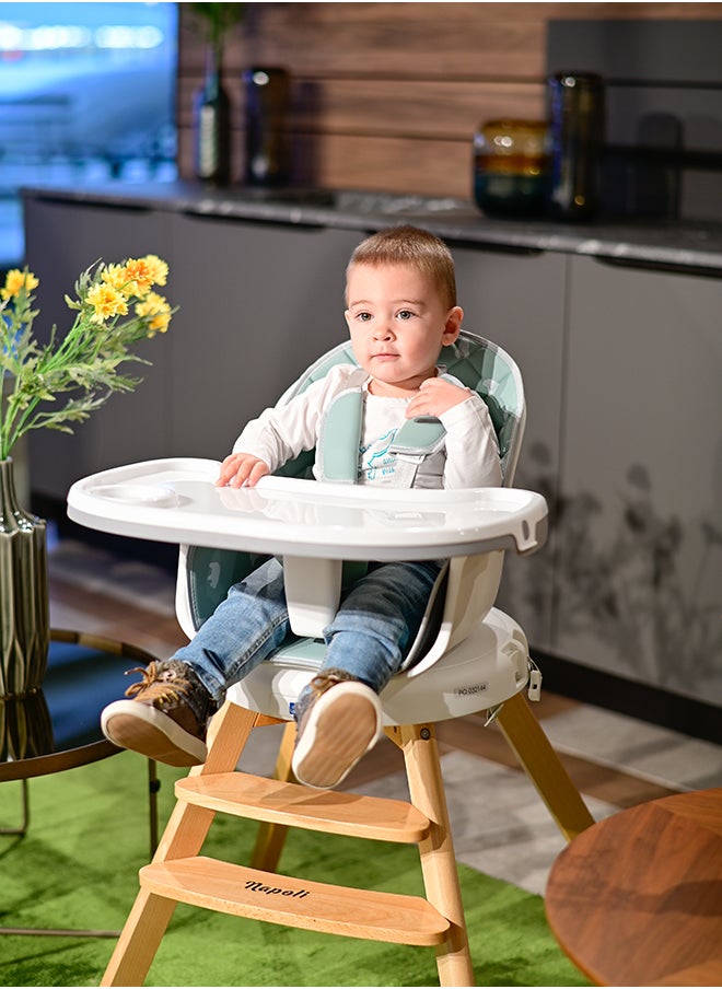 Feeding Chair Napoli With Rotation, Hexagons - Grey