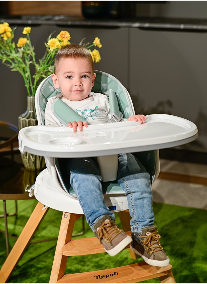 Feeding Chair Napoli With Rotation, Hexagons - Grey