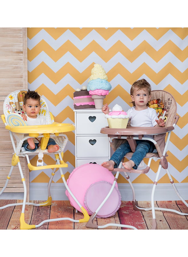 High Chair Marcel, Hearts - Pink