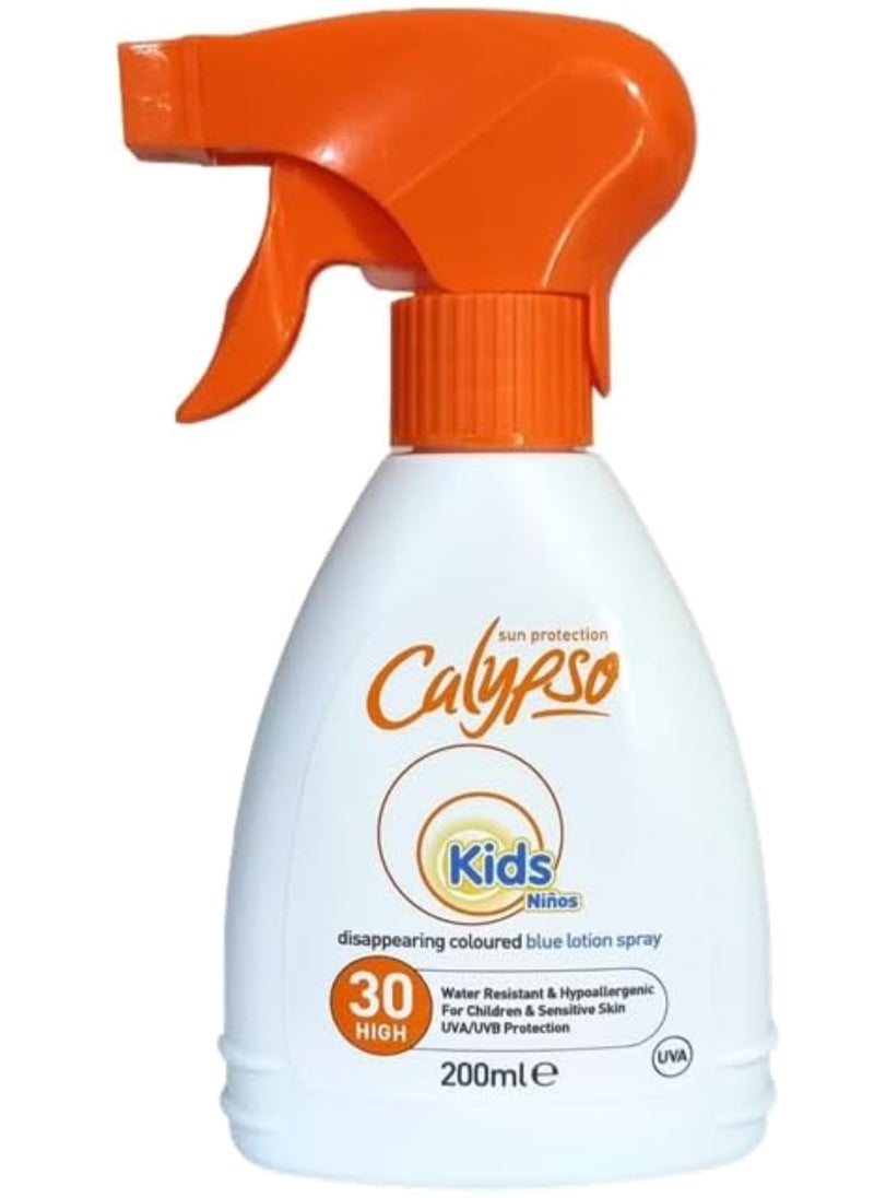 Kids Disappearing Coloured Blue Lotion Spray Spf30 200 ML