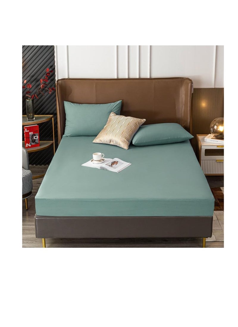 Hotel Luxury Extra Soft Bed Sheets King Size, Waterproof Fitted Sheet, Mattress Protector Anti-Slip Bed Sheet Cover Bedroom for Elderly and Children