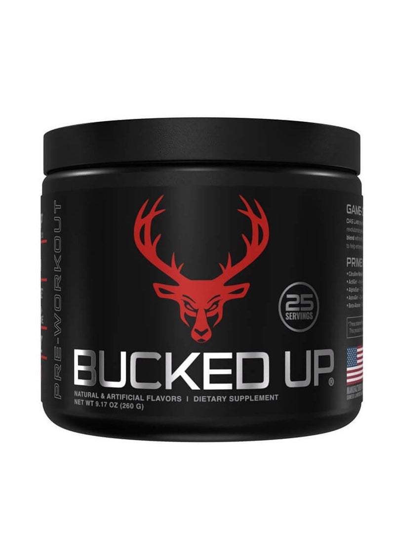 Bucked Up, Pre-Workout, Blood Raz, 25S, 260g