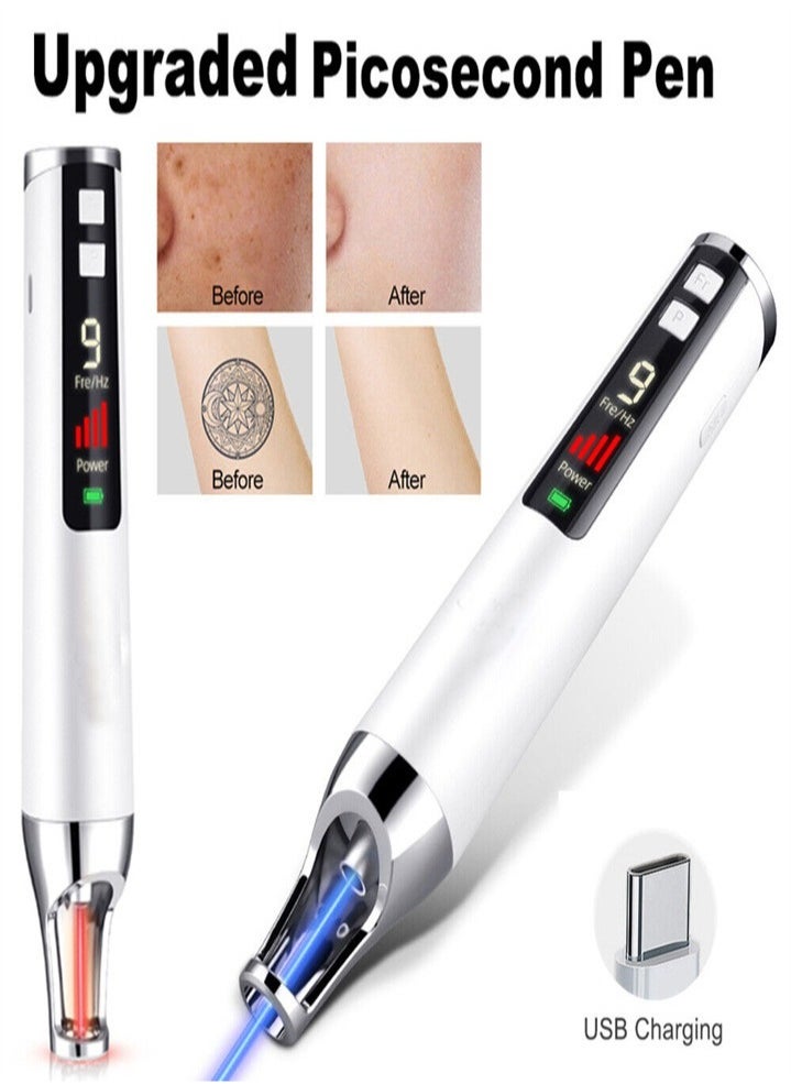 Handheld Laser Picosecond Skin Tattoo Dark Spot Removal Laser Pen Beauty Device（red light）