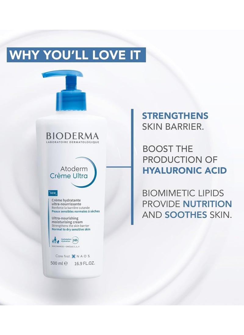 Bioderma Atoderm cream ultra Nourrissante, ultra Nourishing Mosturizing cream  500 ml