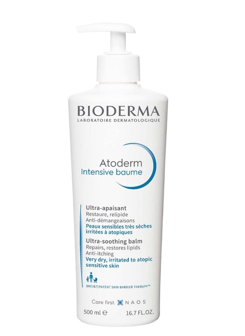 Bioderma Atoderm Intensive Ultra-Soothing Balm for Very Dry Sensitive to Atopic Skin, 500ml