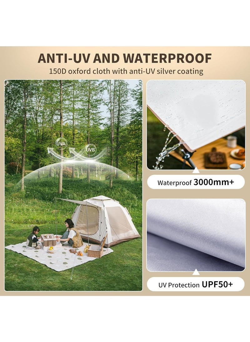 Pop Up Tents for Camping, 2-4 Person Camping Tents with Quick Setup Folding Pop Up Tent | Backpacking Tent for Hiking, Travel, or Beach | Inflatable Tents for Camping  Waterproof Tent for Beach Automatic
