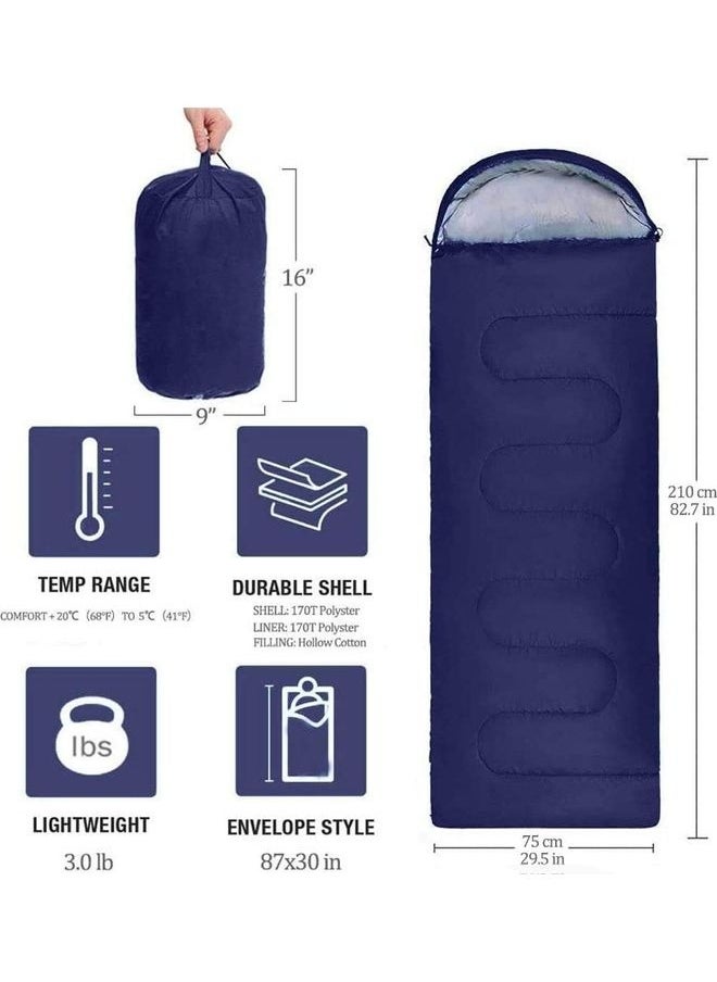 Lightweight Cotton Sleeping Bag For Camping 180x75x10cm