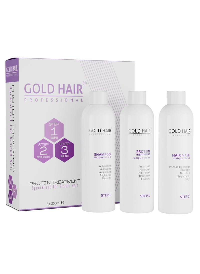 Professional Protein Treatment For Blondie Hair Set 3 in 1