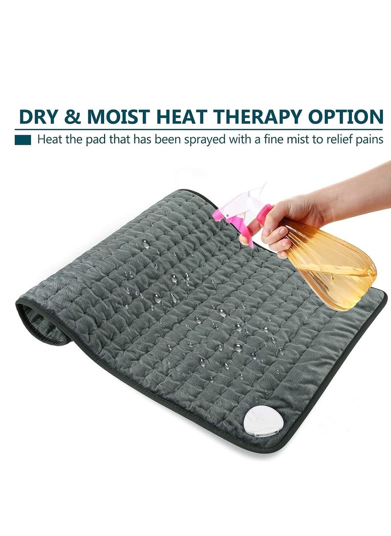 Heating Pad, Electric Heat Pad for Back Pain and Cramps Relief Electric Fast Heat Pad with 10 Heat Settings Auto Shut Off Machine Washable 12