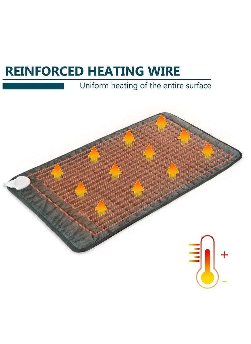 Heating Pad - Electric Heat Pad for Back Pain and Cramps Relief Electric Fast Heat Pad with 10 Heat Settings Auto Shut Off Machine Washable 12
