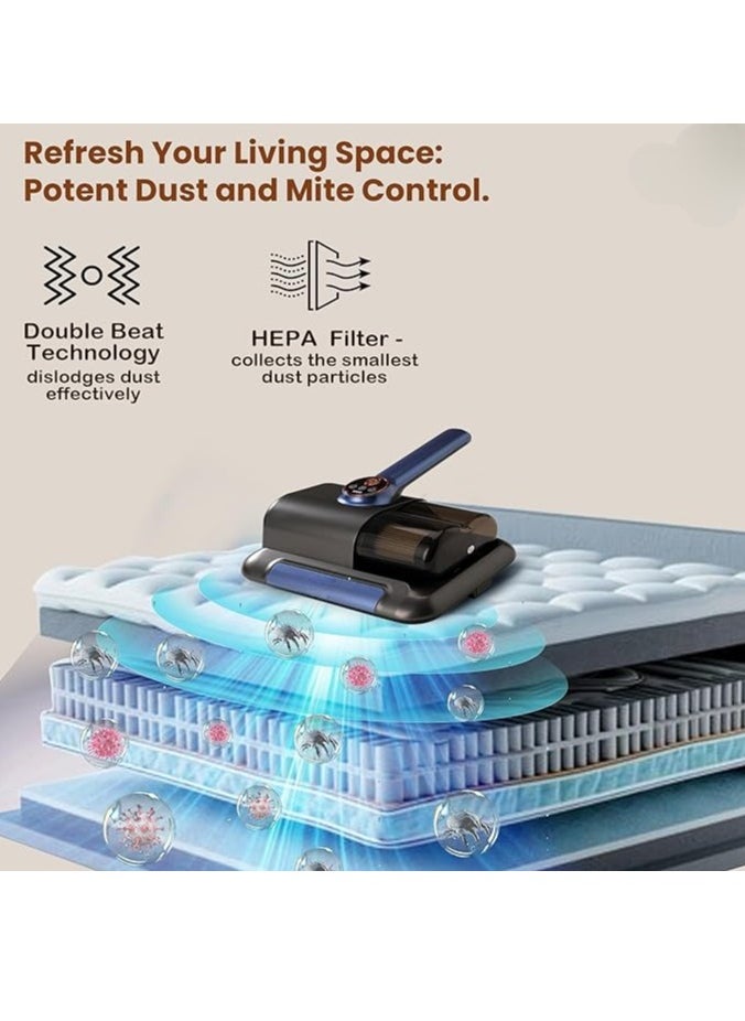 DSP Home Mattress Vacuum Bed Vacuum Cleaner, 0.5L Tank Capacity, 70W Power, Dirt Removal and Dust Removal, Type C Cable (KD2052)
