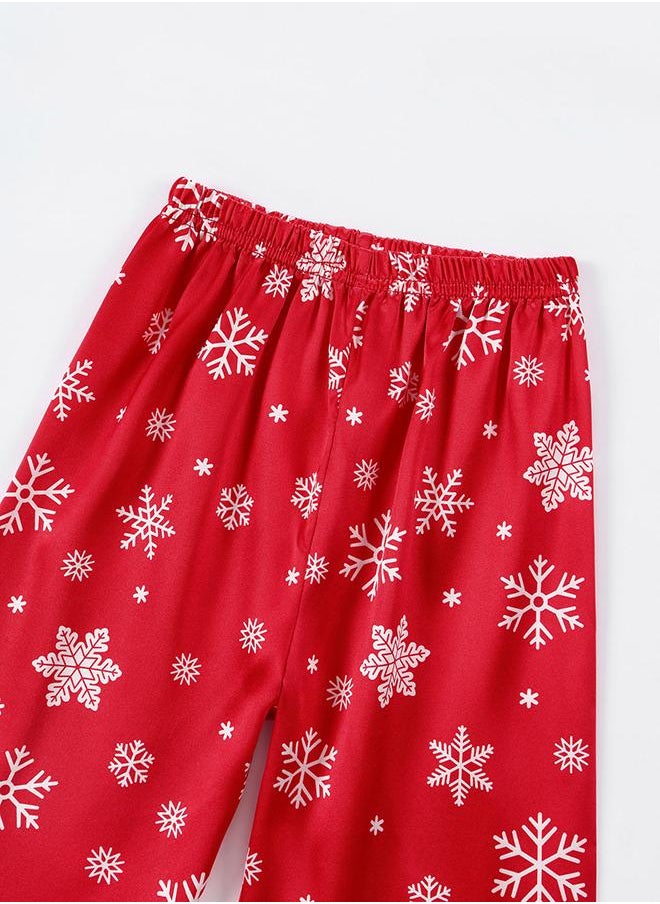 Red Snowflake Christmas Pajama Set