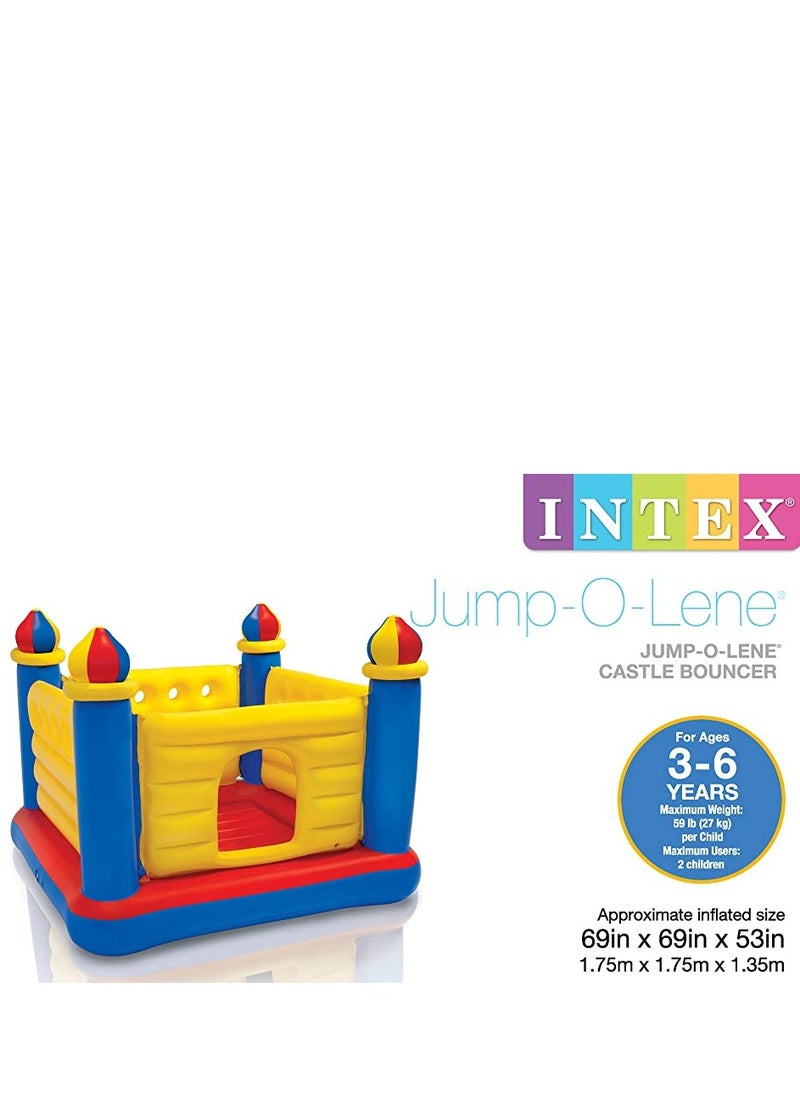 Jump-O-Lene Inflatable Bouncer Castle House 1.75m x 1.75m x 1.35m