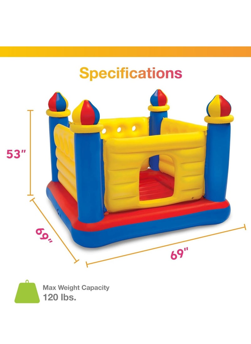 Jump-O-Lene Inflatable Bouncer Castle House 1.75m x 1.75m x 1.35m