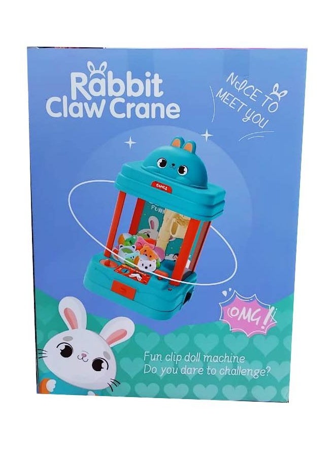 Blue Doll Machine With Cool Lights, Dynamic Music, Usb Direct Charging/battery/power Bank Three Supply Modes, D.i.y. Play Mode, With Cute Weeble Accessories And Beautiful Plush Toys, Provides Fun Of Real Coin-operated Doll Grabbing Experience