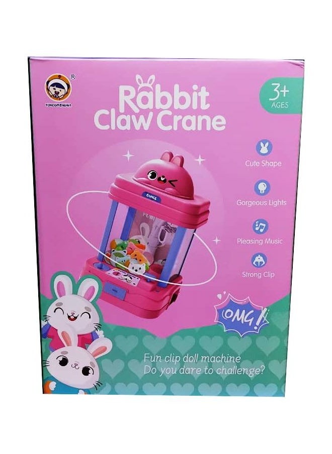 Pink Doll Machine With Cool Lights, Dynamic Music, Usb Direct Charging/battery/power Bank Three Supply Modes, D.i.y. Play Mode, With Cute Weeble Accessories And Beautiful Plush Toys, Provides Fun Of Real Coin-operated Doll Grabbing Experience