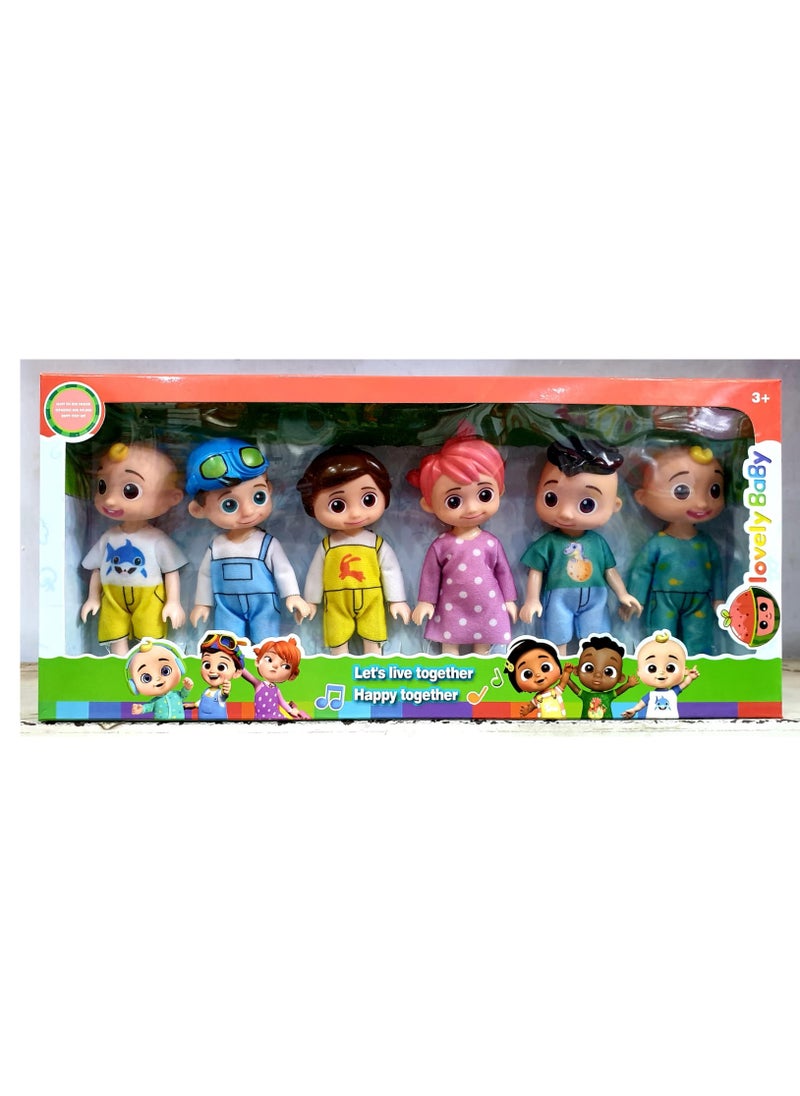 Character Friends & Family, 6 Figure Pack – Toys for Babies and Toddlers – 6 Inch