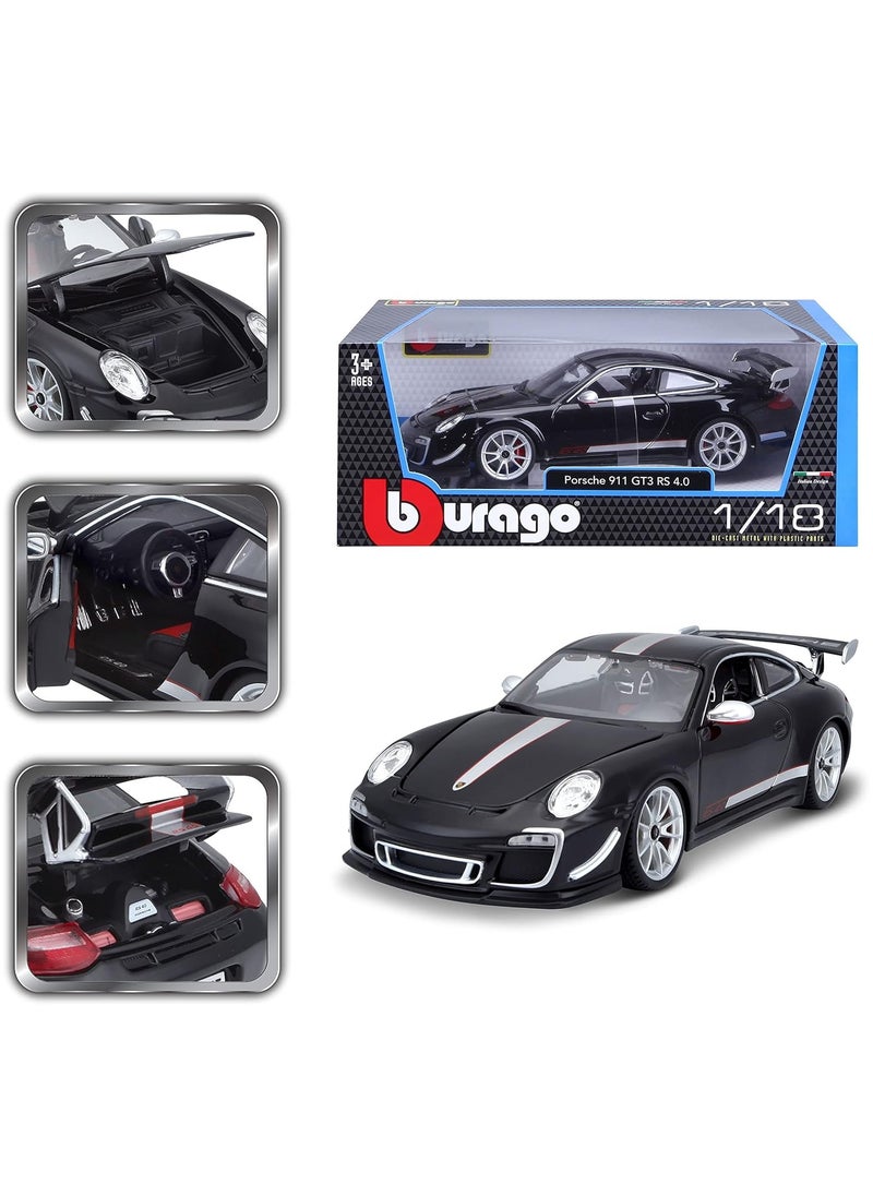 Porsche GTS RS 4.0 Diecast (Black/White)