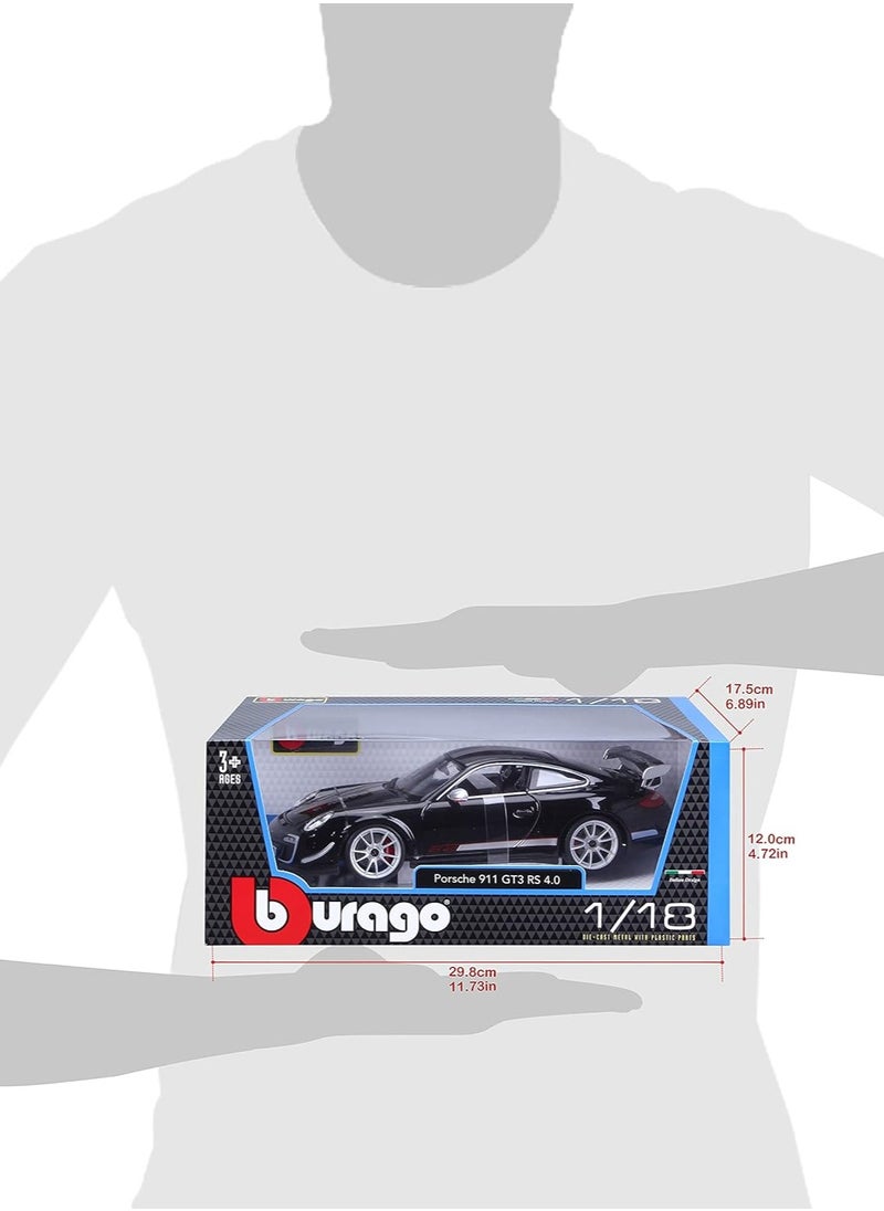 Porsche GTS RS 4.0 Diecast (Black/White)