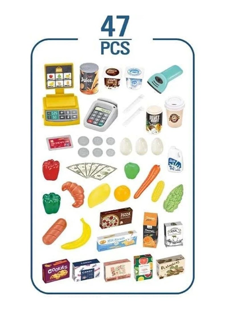 Supermarket Cashier Toy with Trolley