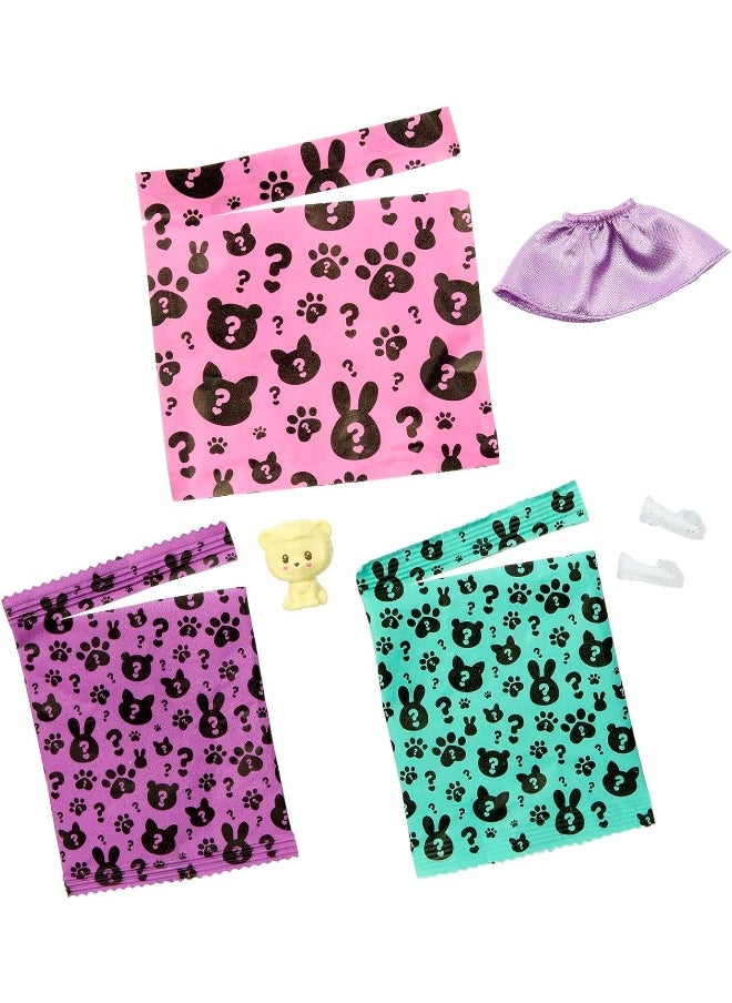 Barbie Cutie Reveal Cozy Cute Tees Series Chelsea Doll & Accessories, Plush Lion, Brunette Small Doll
