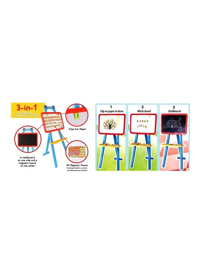 3-In-1 Double-Sided Reading, Writing Board And Clip On Paper To Draw For Kids