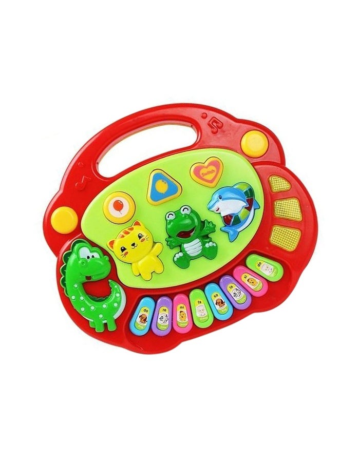 Children's Electronic Organ Toy Multi-functional Animal Music Piano Baby Enlightenment Infant Educational Toys 18x16.5x3.5cm