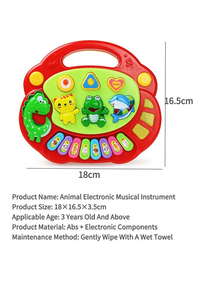 Children's Electronic Organ Toy Multi-functional Animal Music Piano Baby Enlightenment Infant Educational Toys 18x16.5x3.5cm