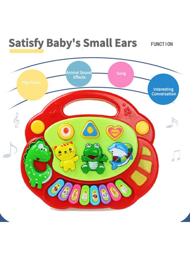 Children's Electronic Organ Toy Multi-functional Animal Music Piano Baby Enlightenment Infant Educational Toys 18x16.5x3.5cm