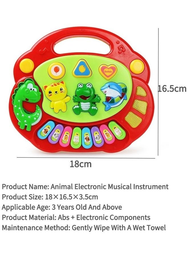 Children's Electronic Organ Toy Multi-functional Animal Music Piano Baby Enlightenment Infant Educational Toys 18x16.5x3.5cm