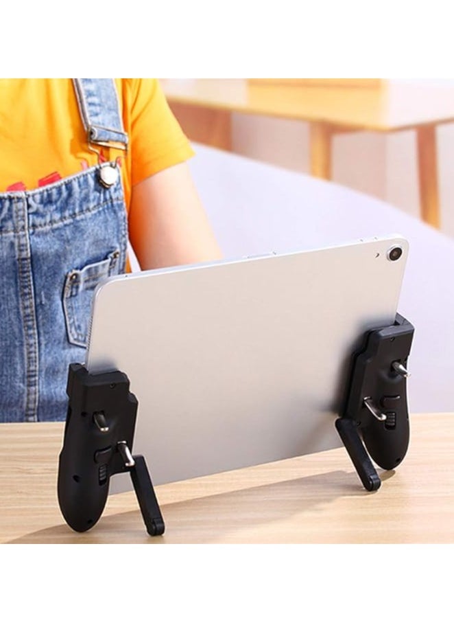 Mobile Game Controller for iPad/Tablet, Semiconductor Cooling Gamepad Six Finger Gamepad Aim Button Gamepad for PUBG Fortnite Knives Out Call of Duty