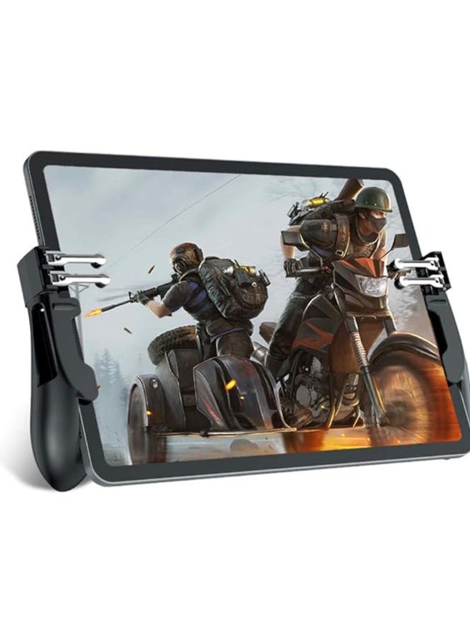 Mobile Game Controller for iPad/Tablet, Semiconductor Cooling Gamepad Six Finger Gamepad Aim Button Gamepad for PUBG Fortnite Knives Out Call of Duty