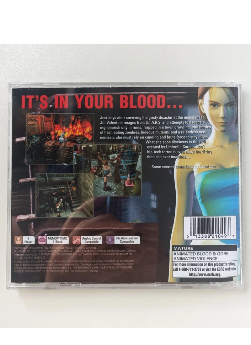PS1 Resident Evil3 Copy Disc Game Black Bottom Unlock Console Station 1 Retro Optical Driver Video Game Part